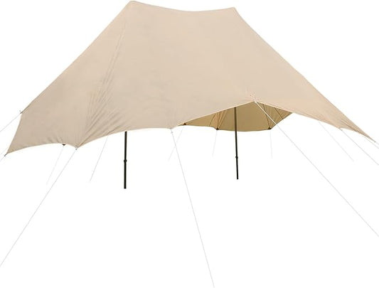 WINTENT Waterproof Top Tarp with Stove Jack for 3M 4M 5M 6M 7M Cotton Canvas Bell Tent Glamping Yurt Tent for Camping