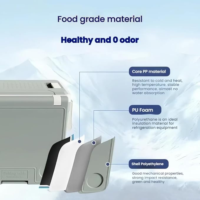 32Quart Camping Cooler Portable Cooling Box Suitable for BBQ Camping, picnics and Other Outdoor Activities