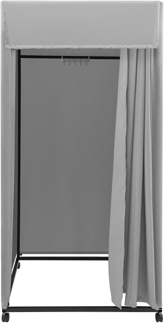 Clothing Store Fitting Room, Dressing Room, Removable Portable Changing Room Tent, Fitting Room for Boutique, Privacy Dressing Room for Indoor Outdoor House Office Shopping Mall (Rectangular-Grey-B)