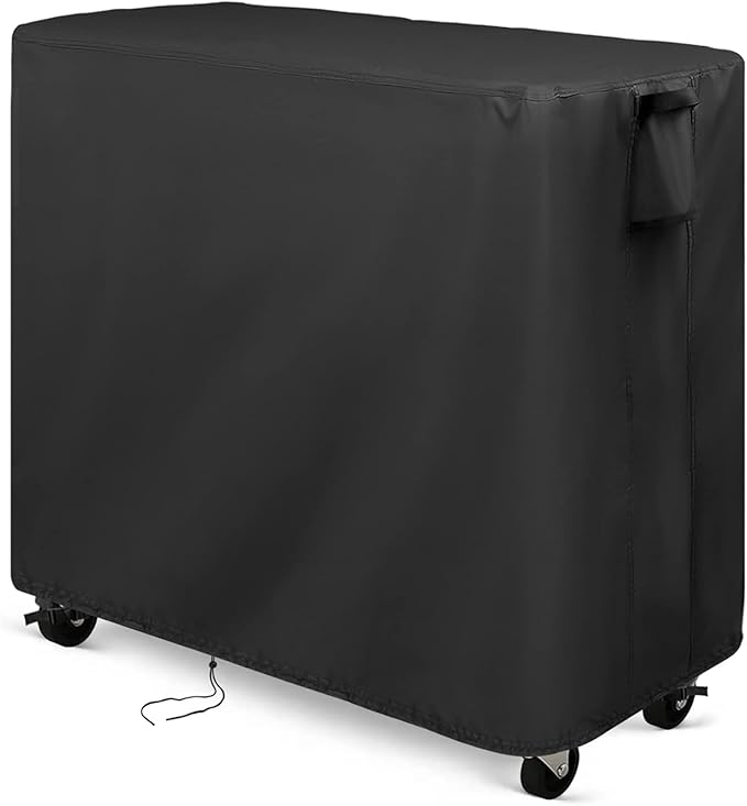 Kingling Cooler Cover Fits 57 Quart Outdoor Kitchen Cooling Bins, Waterproof Patio Ice Chest Outdoor Cooler Cart Cover Black - 28''L x19''W x30''H Inch(Black)