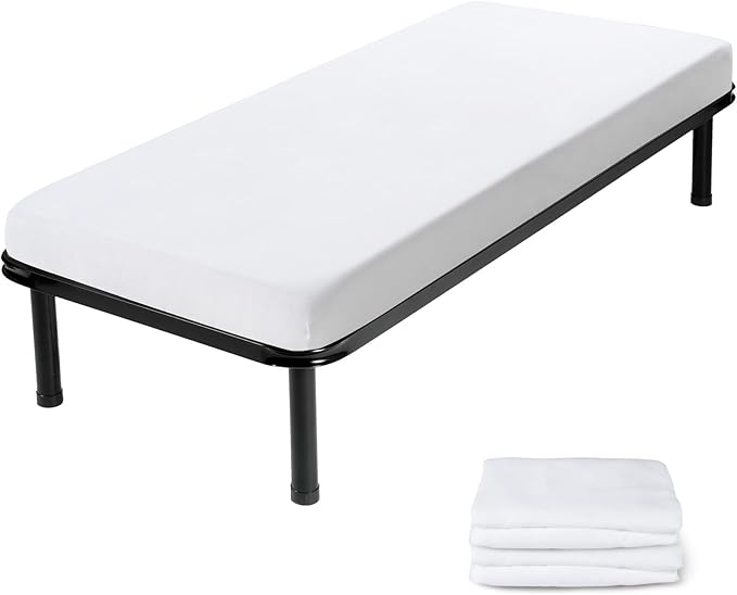 Cot Sheets 30" x 80" Cot Size Sheet Fitted for Narrow Twin/Camping Cot/Rvs Bunk/Guest Beds/Travel Trailers/Spilt Queen Bed, Ultra Soft & Breathable Camper RV Bunk Bed Sheets, White