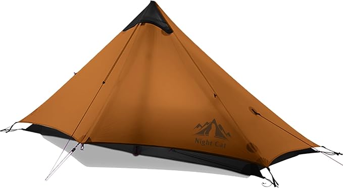 Night Cat Ultralight Tent 1 Person for Professional Backpacker Hiker 2 LBS Only Lanshan Backpacking Bivvy Ground Tent Heavy Rain Waterproof Trekking Pole Not Included