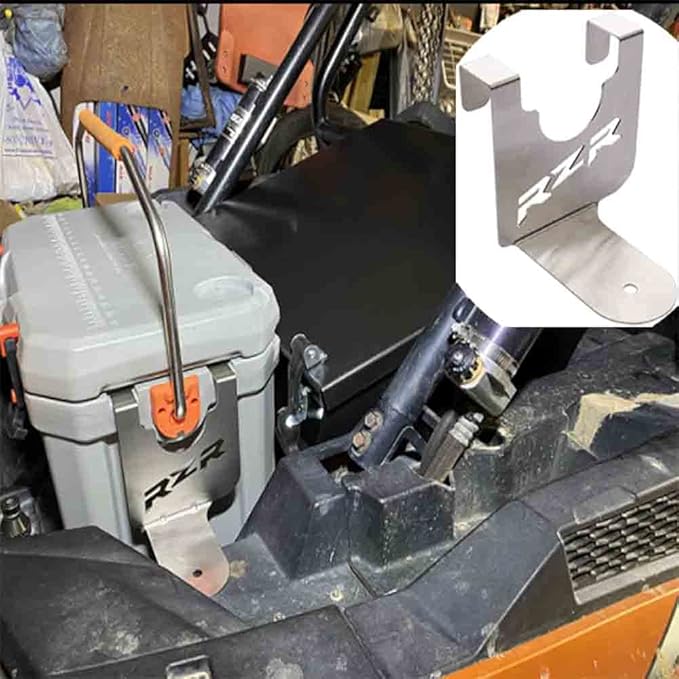 Stainless Steel Cooler Mounting Brackets for Polaris RZR XP Turbo | Fits Ozark 26 Quart Cooler & Similar Size | Durable 304 Steel UTV Cooler Holders (Not for Turbo S)