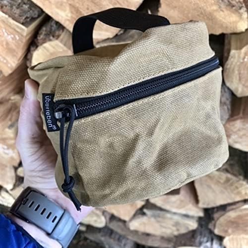 Überleben | Kessel Camp Kettle – 37 fl oz (1.1L) Camping Pot with Locking Lid, Hanger & Canvas Bag – Bushcraft Coffee & Tea Kettle, Outdoor Cooking Camping Essentials