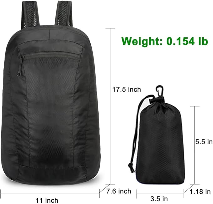 Foldable Backpack, Camping Small Backpack, Hiking Daypack, 20L Lightweight Waterproof Travel Packable Rucksack for Men and Women (23L)
