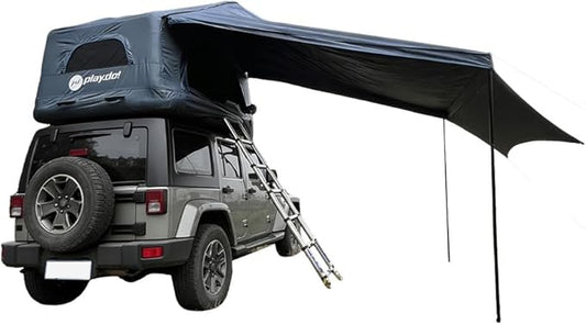 WINTENT Inflatable Rooftop Tents for Camping Easy Setup Tent for Top of Car Roof Tent Pickup Truck SUV Tents Blow Up with Awning, Strip Light, Ladder, Thick Mattress