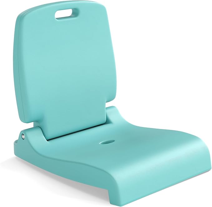 GYMAX Foldable Poolside Chairs for Edge of Pool, Portable Pool Chair with Handle, Drainage Hole, Lightweight Folding Flip Seat for Beaches, Camping, Fishing, Tailgating, Lawn (Mint Green,1)