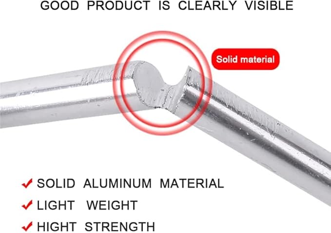 12Pcs Aluminium Tent Stakes for Sand,Beach Camping-7 Inch Long Metal Inflexible Steel Ground Stakes Tent for Outdoor Trip Hiking Gardening (Silver 12Pack)