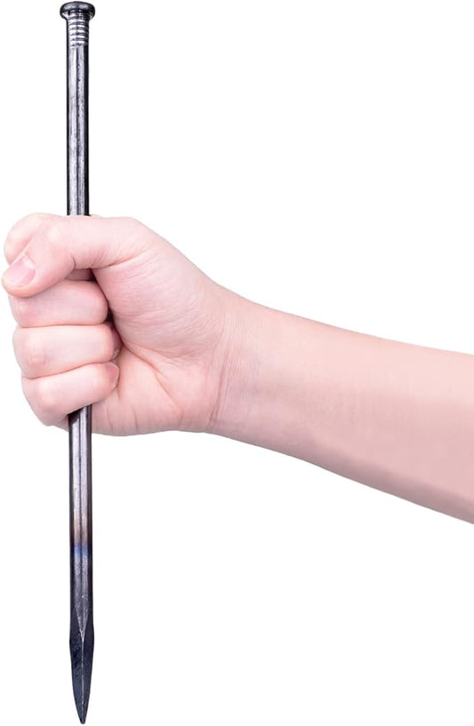 Ultra-Strong Landscape Spikes 12 Inch 12 Counts Metal Landscape Edging Anchoring Spikes, Heavy Duty Nails for Artificial Turf Spikes, Paver Edging, Timber Carpentry, Weed Barrier, Tent Pegs