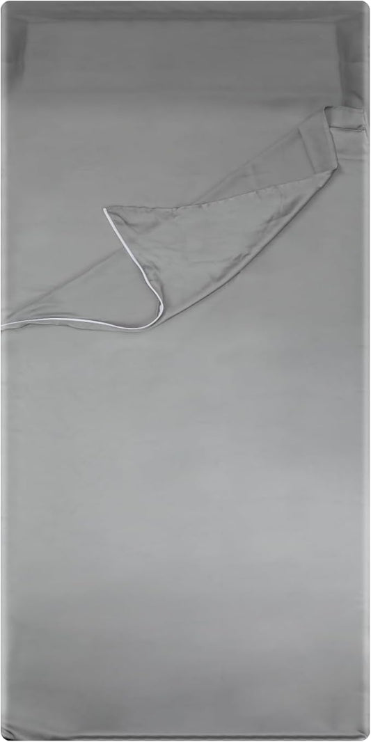 Chiffon Sleeping Bag Liner - Adult Sleep Sack & Travel Sheet for Hotel - Ideal for Camping, Hiking, Backpacking, Sofa, RV, Summer Warm Weather Seasons