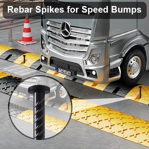 20 Pack Rebar Stakes 16 Inch Steel Ground Anchors 1/2 Inch Diameter Metal Landscape Stakes Heavy Duty Landscaping Edging Anchoring Spikes for Speed Bump, Paver Curb, Tent, Artificial Grass and Timber