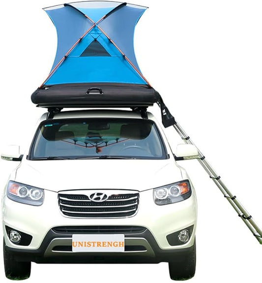 UNISTRENGH 2 Person Inflatable Car Rooftop Tent Easy Set-up Large Outdoor Glamping Camping Tent for SUV,Truck and Universal Auto Self-Driving Touring