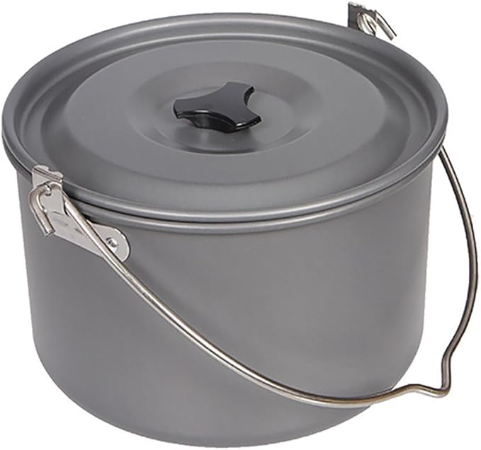MyLifeUNIT Camping Pot Cookware, Portable Cooking Pot for Outdoor Camping Hiking, 5-Quart