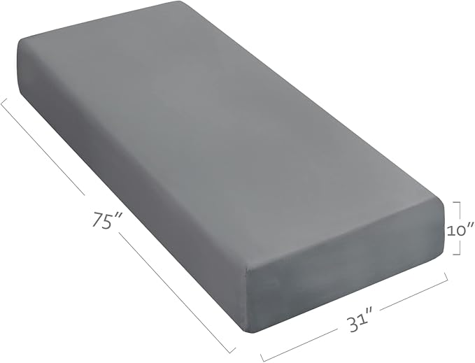 Cot Sheets 31" x 75"(Sheet Only), Cot Fitted Sheet Ultra Soft and Breathable Snug Fit for Narrow Twin Mattress/RVs Bunk/Guest Beds/Army Cots/Trifold Mattress/Travel Size Mattress Grey