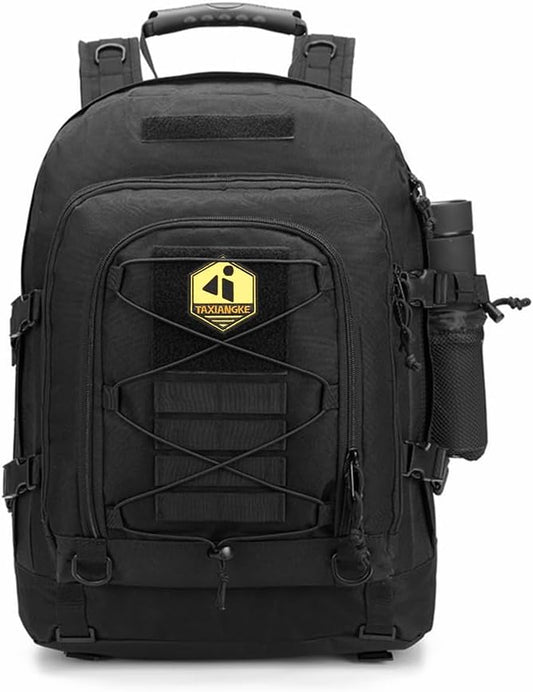 40L Large capacity backpack for men, Hiking backpack,Waterproof bag,large-capacity Tactical backpack with MOLLE System,Suitable for camping,Hunting,mountain climbing(BLACK)