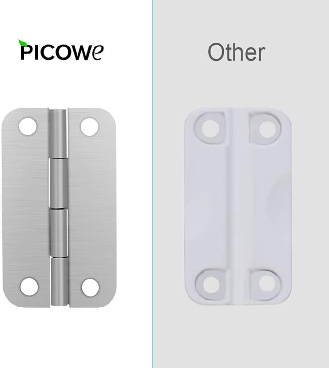 Picowe 6 Pack Cooler Hinges for Igloo Ice Chests, Cooler Stainless Steel Hinges Replacement Set with Screws