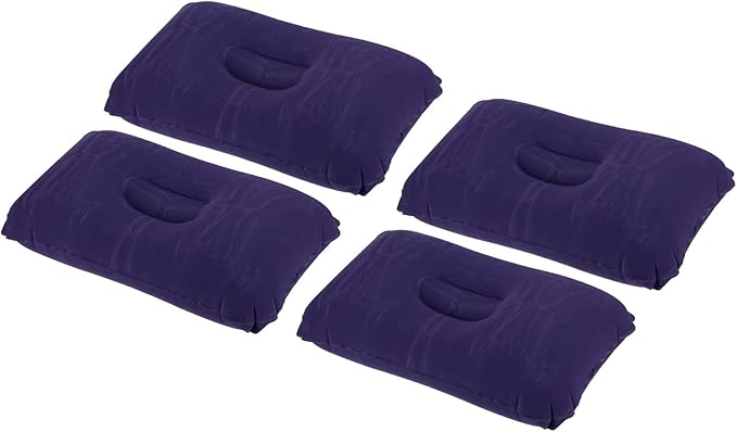 PATIKIL Inflatable Pillow, 4 Pack Ultralight Camping Travel Pillow Desk Rest Neck Support for Hiking Backpacking Office, Dark Purple