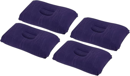PATIKIL Inflatable Pillow, 4 Pack Ultralight Camping Travel Pillow Desk Rest Neck Support for Hiking Backpacking Office, Dark Purple