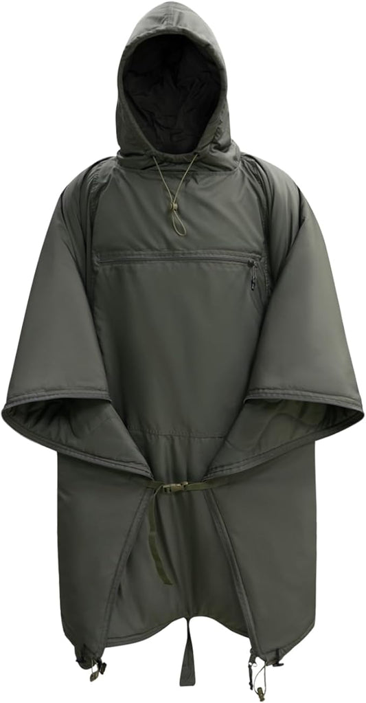 LOOGU Camo Blanket Waterproof Insulation Poncho Liner for Outdoor Camping, Hiking, Hunting, Survival, Backpacking, Picnicking