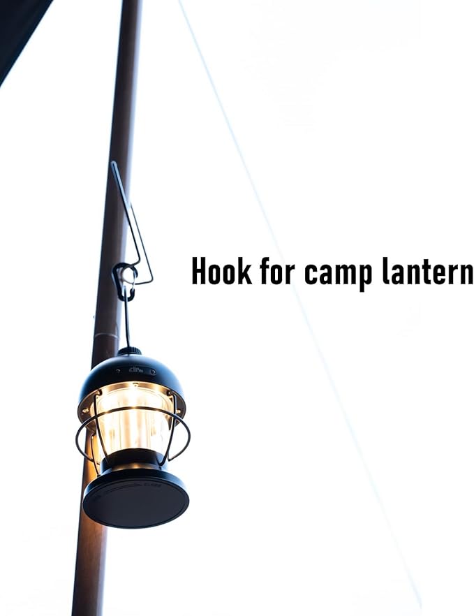 iClimb Strong Elegant Alu. Tarp Poles Set of 2 Height Adjustable with Lantern Hook and Carry Bag, Nature Color