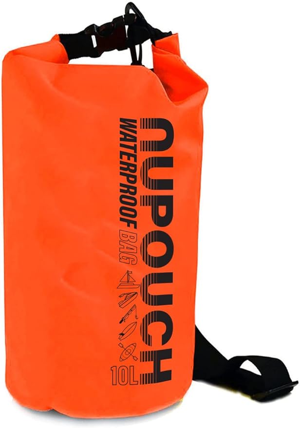 Nupouch Waterproof Dry Bag: 2L/5L/10L/20L Roll Top Lightweight Dry Storage Bag, Backpack for Travel, Swimming, Boating, Kayaking, Camping, or Beach