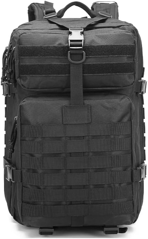 Military Tactical Backpack, Hunting Backpack for Men Hiking Camping Army Molle Daypack 3-Day Pack(Black1.2)