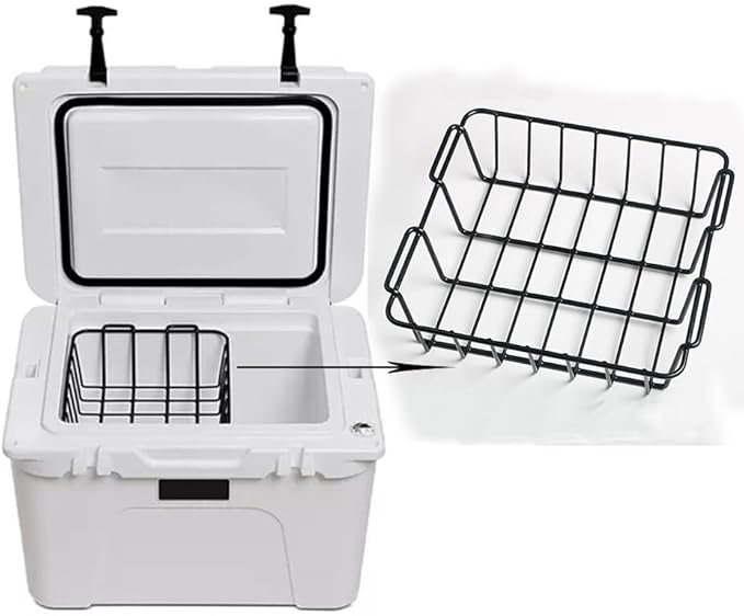 Cooler Basket for YETI Tundra 50 or 65,1PCS,Stainless Steel Storage Dry-Goods Basket Compatible with Cabela's 60QT,Igloo 52QT,Ozark Trail 52QT,Pelican Elite (45 & 70) etc
