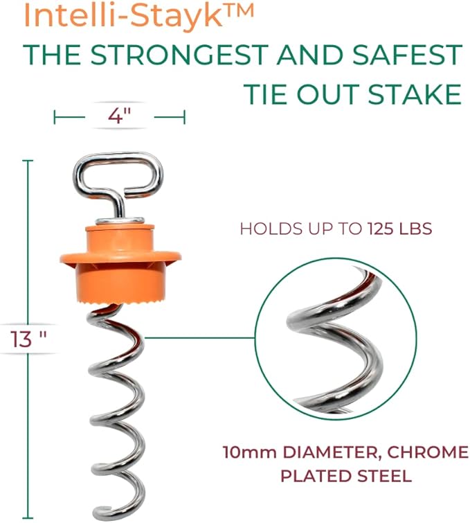 IntelliLeash Intelli-Stayk: 4" Diameter with Exclusive Surface-Lock Technology for Pulling and Bending Prevention