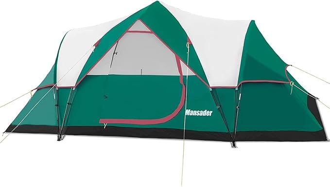 6 Person Family Camping Tent,Waterproof Windproof with Top Rainfly,Easy Set Up,Pop Up Tent for Outdoor Camping Hiking Trave