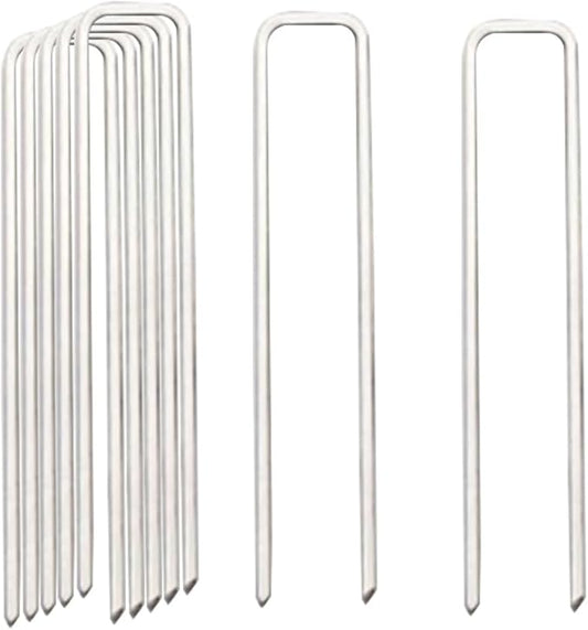 8 Gauge Ground Staples 6 Inch Landscape Staples 30Pack Metal Lawn Ground Barrier Cover Wire Heavy Duty U Stakes Pins