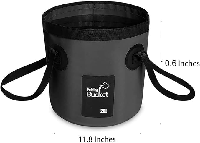 BANCHELLE Collapsible Bucket Water Container Portable Folding Camp Wash Basin for Outdoor Traveling Hiking Fishing Car Washing Gardening Camping 2 PCS