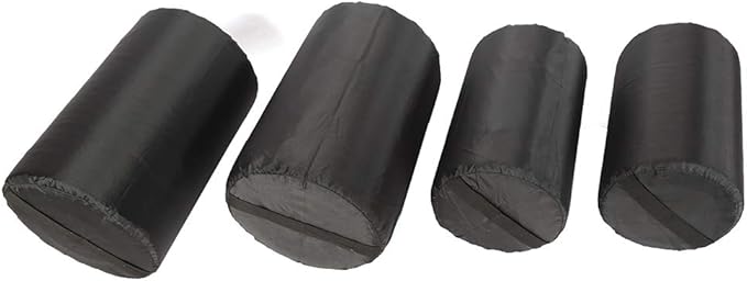 Ezek Stuff Sack 4 Pack 210D Polyester Oxford Ultra-Light Compression Durable Water-Resistant Drawstring Ditty Sleeping Bag Storage Sack, Backpacking Camping Travelling Hiking, Black.