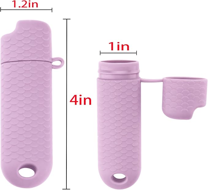 5 Pcs Waterproof Lighter Case Cover Holder for BIC Regular Lighters Sleeve Type J6 Outdoor Survival Multipurpose Seal Lighter Pouchfor Hiking and Camping (Light Purple, 5)