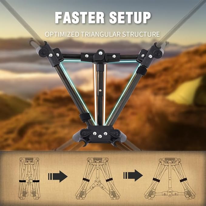 MOON LENCE Portable Camping Chair Backpacking Chair - The 4th Generation Ultralight Folding Chair - Compact, Lightweight Foldable Chairs for Hiking Mountaineering, Beach