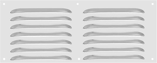 PATIKIL 12 x 8 Inch Aluminum Vent Cover, Screen Air Grille Ventilation Cover HVAC Louvered Grill for Home Kitchen Fireplace Bathroom Wall Ceiling, Silver Tone