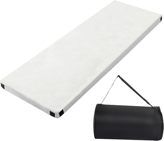 75x25x2.5in Portable Outdoor Sleeping Mat for Adults,Memory Foam Camping Mattress,Indoor Roll Up Floor Sleeping Mat,Camp Tent Cot Mattress Pad,for Travel, Hiking, Yoga