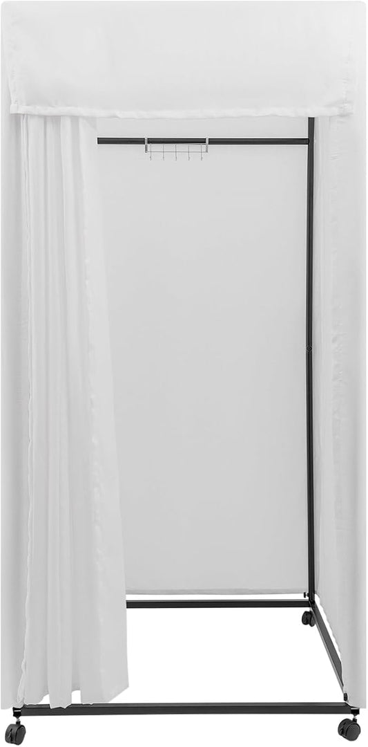 Clothing Store Fitting Room, Dressing Room, Removable Portable Changing Room Tent, Fitting Room for Boutique, Privacy Dressing Room for Indoor Outdoor House Office Shopping Mall (Rectangular-White-B)
