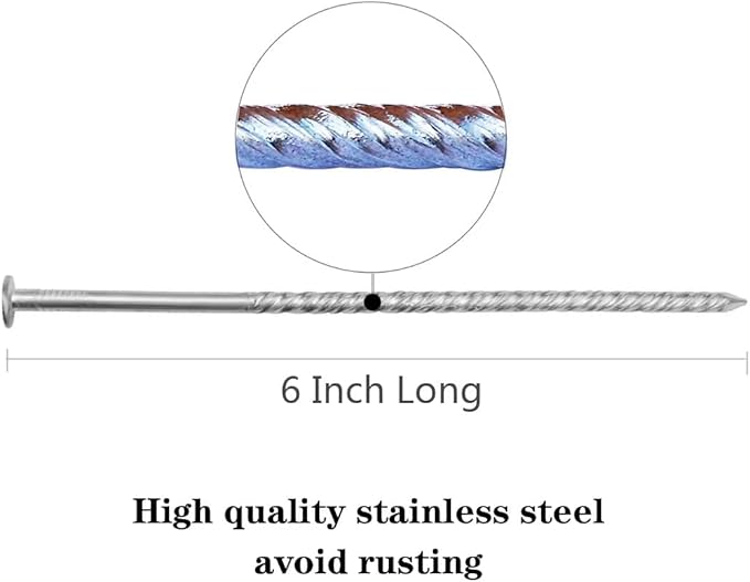 70 Pcs 6-Inch Artificial Turf Stakes, Stainless Steel Spiral Landscape Spikes, Landscape Edging Anchoring Spikes for Paver Edging, Weed Barrier, Artificial Turf Stake, Tent Stakes