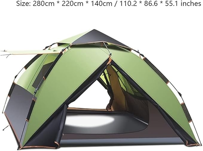 Tents For Camping Beach Tents Hydraulic Automatic Double Deck Tent Thicken Anti-storm Camping Outdoor Tent Four Seasons Mountaineering Beach 3-4 Person Family Tents For Camping Hiking Traveling