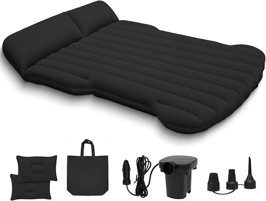 SUV Air Mattress, Car Air Mattress Compatible with Tesla Model Y, Camping Bed for Car Backseat, Inflatable Sleeping Pad with Pump, Truck Jeep Travel Bed for Camping Road Trip (Black)