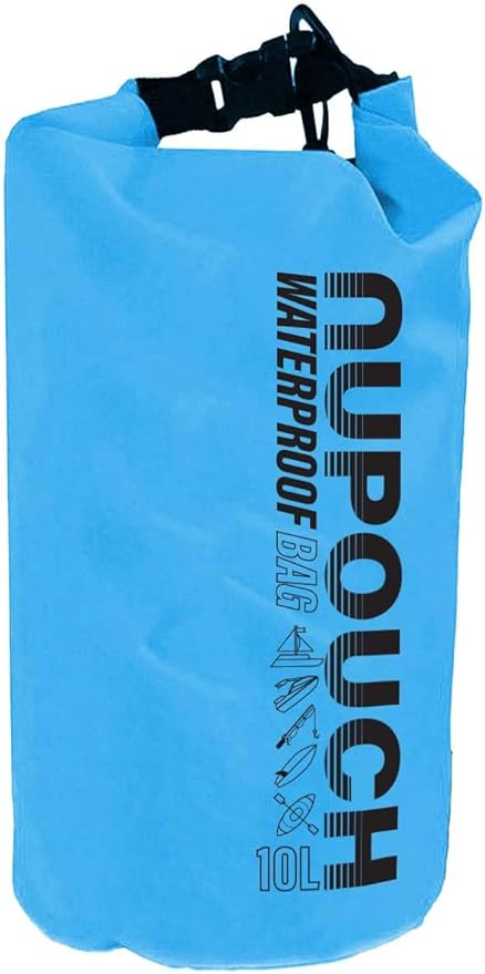 Nupouch Waterproof Dry Bag: 2L/5L/10L/20L Roll Top Lightweight Dry Storage Bag, Backpack for Travel, Swimming, Boating, Kayaking, Camping, or Beach
