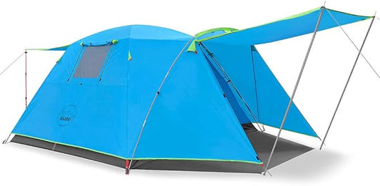KAZOO 2／4 Person Camping Tent Outdoor Waterproof Family Large Tents 2/4 People Easy Setup Tent with Porch Double Layer | Outdoor, Waterproof, Family, Large, Tents, Easy Setup