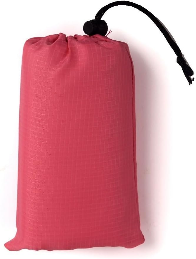 Outside Camping Rain Tarp, Waterproof Portable Tarp Shelter Rain Tarp Sun Shade Shelter for Outdoor Adventures(Rose Red 140x200CM)