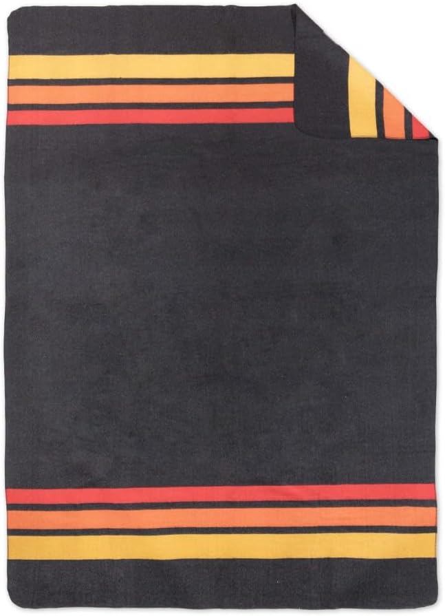 Arcturus Rainier Wool Blanket - Warm, Heavy, Washable, Bed Blanket | Great for Home & Camping (Sunset Peak, King)