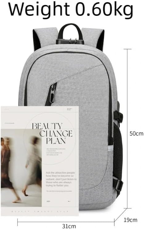 New casual backpacks with large-capacity travel anti-theft locks for both men and women (blue)