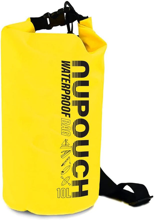 Nupouch Waterproof Dry Bag: 2L/5L/10L/20L Roll Top Lightweight Dry Storage Bag, Backpack for Travel, Swimming, Boating, Kayaking, Camping, or Beach