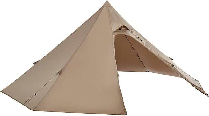VEVOR Hot Tent, Camping Tipi Hot Tents with Stove Jack, Portable Winter Camping Tents with Snow Skirt, Easy Setup, Waterproof 4 Season Shelter Tents for Fishing Backpacking