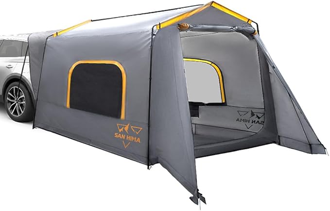 SanHima SUV Tent for Family Camping - Waterproof & Windproof SUV Tailgate Tent with Storage Bag for Van Jeep CUV Model Y, Up to 6-8 Person