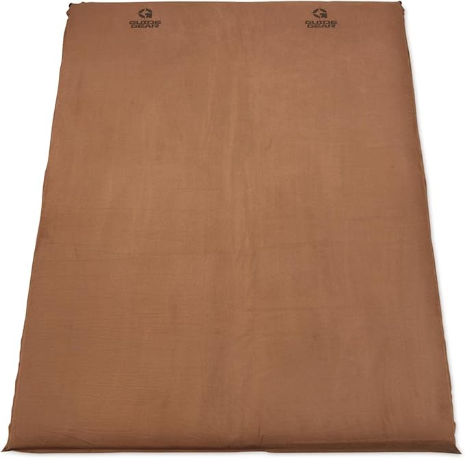 Guide Gear Self Inflating Double Sleeping Pad 2 Person, 3-inch Foam Padding, Portable, Camping, Backpacking, Hunting, Tent Accessories