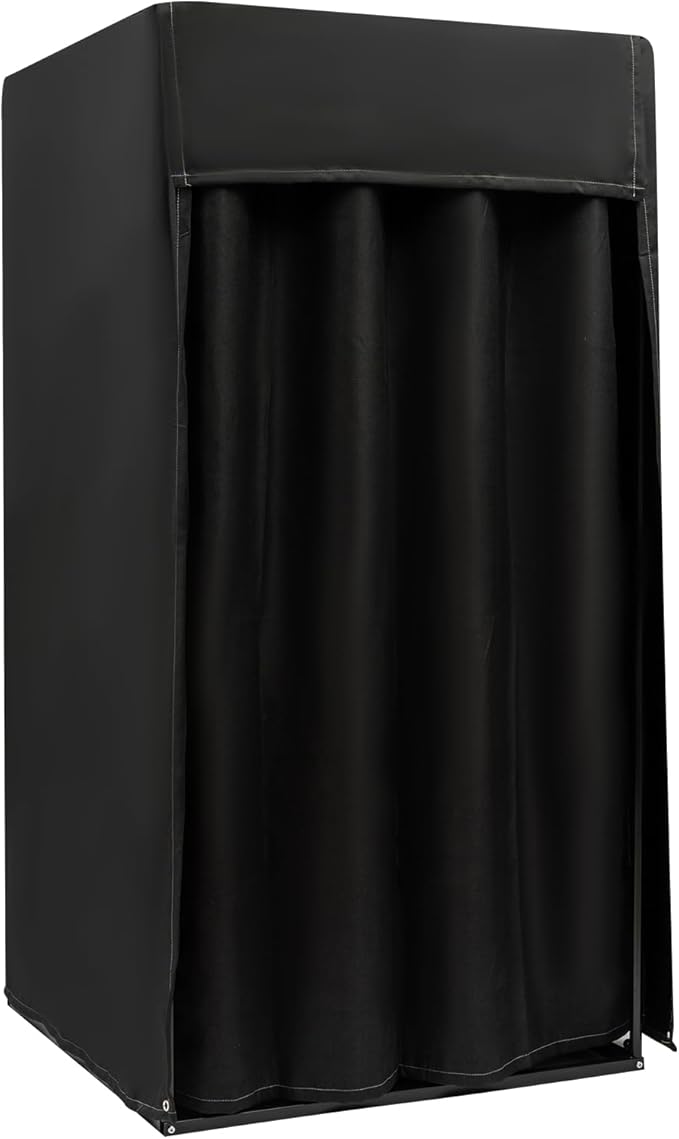 Clothing Store Fitting Room, Dressing Room, Removable Portable Changing Room Tent, Fitting Room for Boutique, Privacy Dressing Room for Indoor Outdoor House Office Shopping Mall (Rectangular-Black-A)